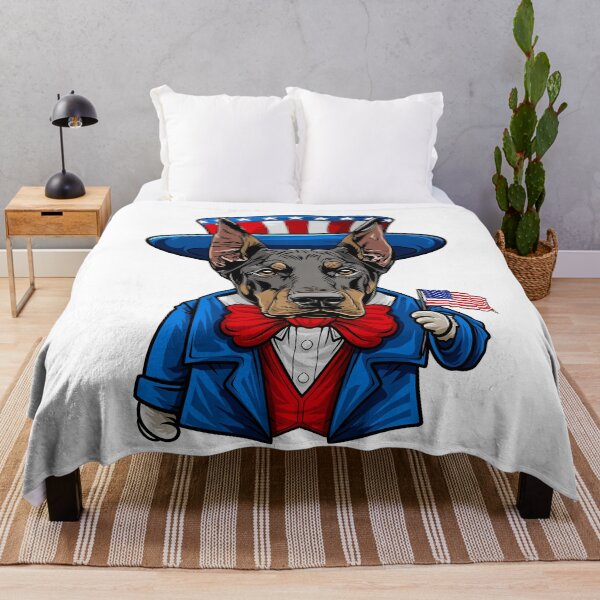 Item preview, Funny American Dog Doberman Pinscher 4th of July designed and sold by whyitsme.