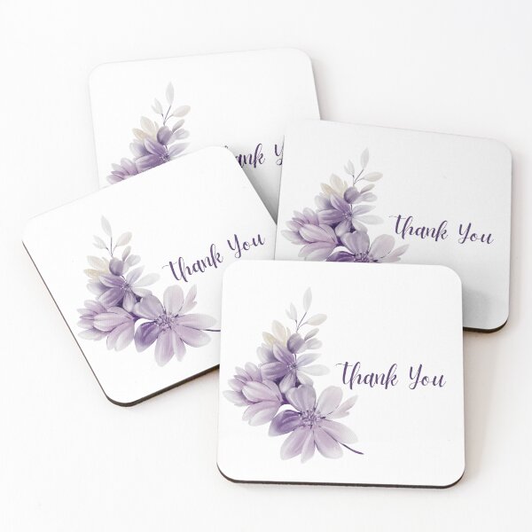 Item preview, Purple Floral Thank You Sticker – Elegant Watercolor Design designed and sold by DigitalArtCanvas .