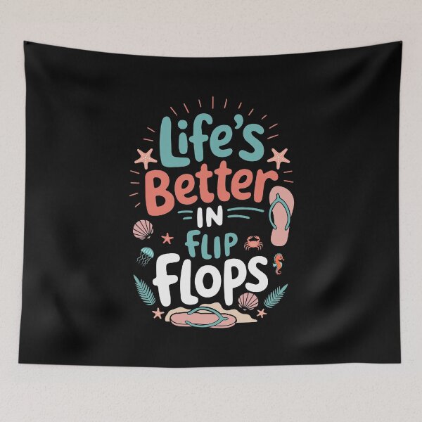 Item preview, Life is Better in Flip-Flops – Fun Tropical Beach vibes designed and sold by trendparrot.