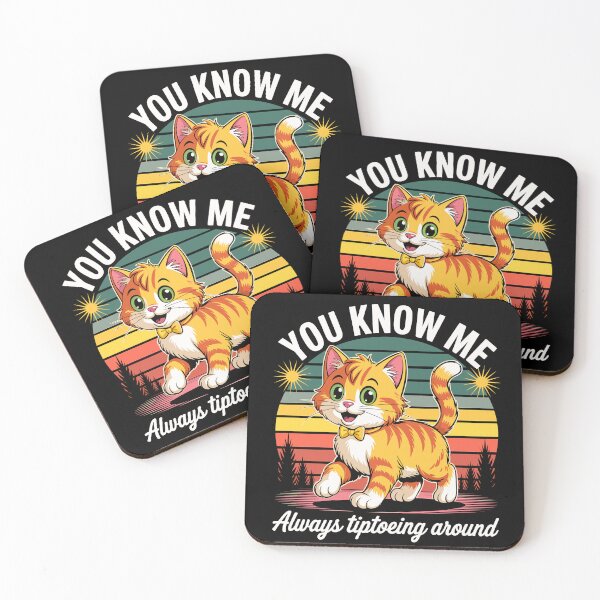 Item preview, Tiptoeing Orange Cat in Retro Sunset designed and sold by designleon19.
