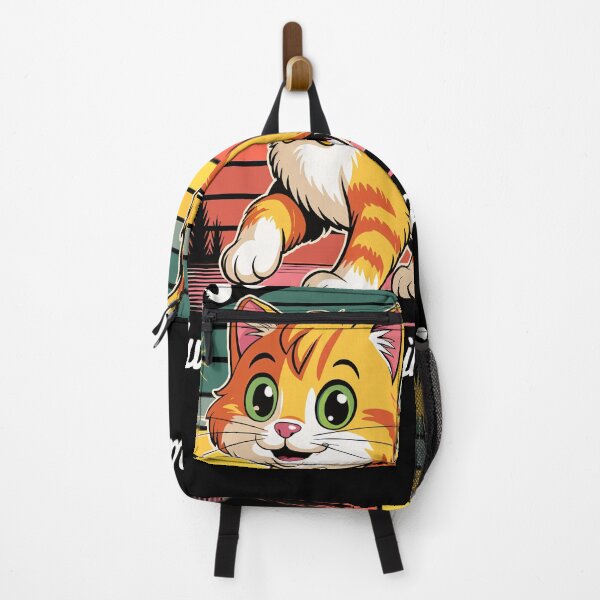 Item preview, Tiptoeing Orange Cat in Retro Sunset designed and sold by designleon19.