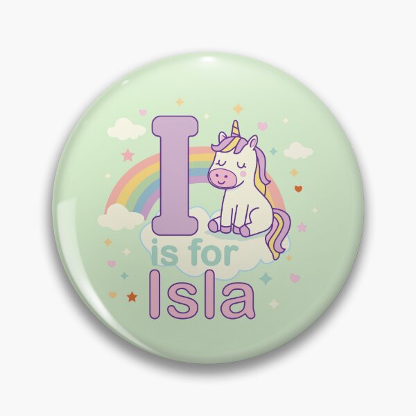 Item preview, I is for Isla - Cute Unicorn Alphabet Poster for Kids Room designed and sold by FilizDesigner.