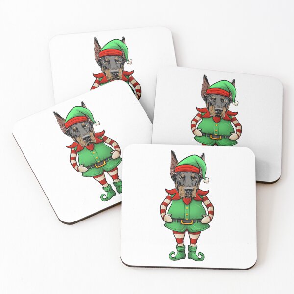 Item preview, Funny Christmas Elf Doberman Pinscher Dog designed and sold by whyitsme.