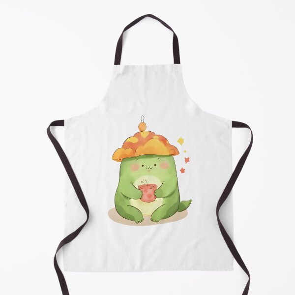 Item preview, A cute cartoon frog sipping tea while wearing a mushroom cap, cozy vibes, kawaii sticker, soft color palette, transparent background, perfect for journaling designed and sold by Palmate-m.