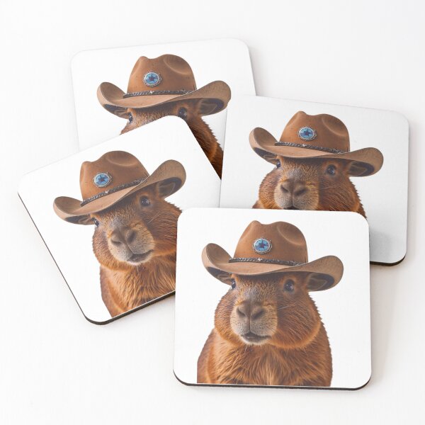 Item preview, Capybara Cowboy Hat Happy Balloons Celebrations Cute  designed and sold by CheeseBlueprint.
