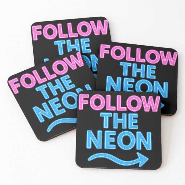 Item preview, Follow the Neon – Glowing Retro Sign Design designed and sold by ArcadiaSilence.