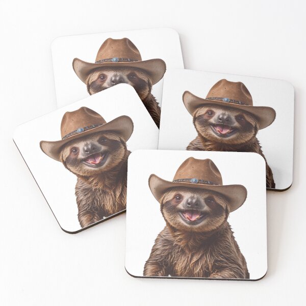 Item preview, Sloth Cowboy Hat Happy Balloons Celebrations Cute  designed and sold by CheeseBlueprint.