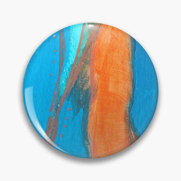 Item preview, Blue, Aqua, and Orange Abstract Painting designed and sold by NancyMerkle.