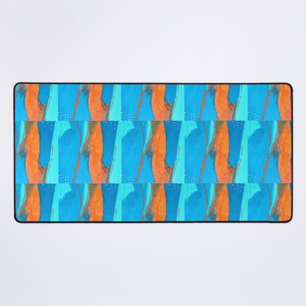 Item preview, Blue, Aqua, and Orange Abstract Painting designed and sold by NancyMerkle.