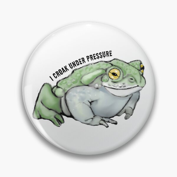 Item preview, TOAD Illustration, I Croak Under Pressure, Humor designed and sold by JoyfulWhimsy.