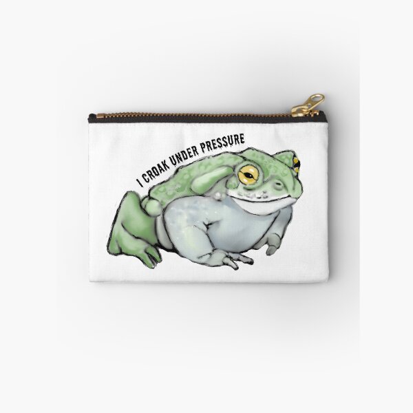Item preview, TOAD Illustration, I Croak Under Pressure, Humor designed and sold by JoyfulWhimsy.