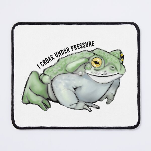 Item preview, TOAD Illustration, I Croak Under Pressure, Humor designed and sold by JoyfulWhimsy.