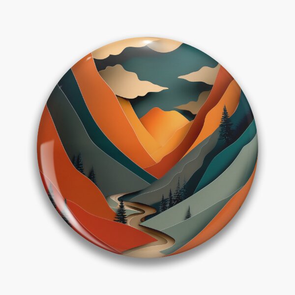 Item preview, Layered Mountain Landscape with Winding Road designed and sold by PetsArt.