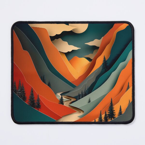 Item preview, Layered Mountain Landscape with Winding Road designed and sold by PetsArt.