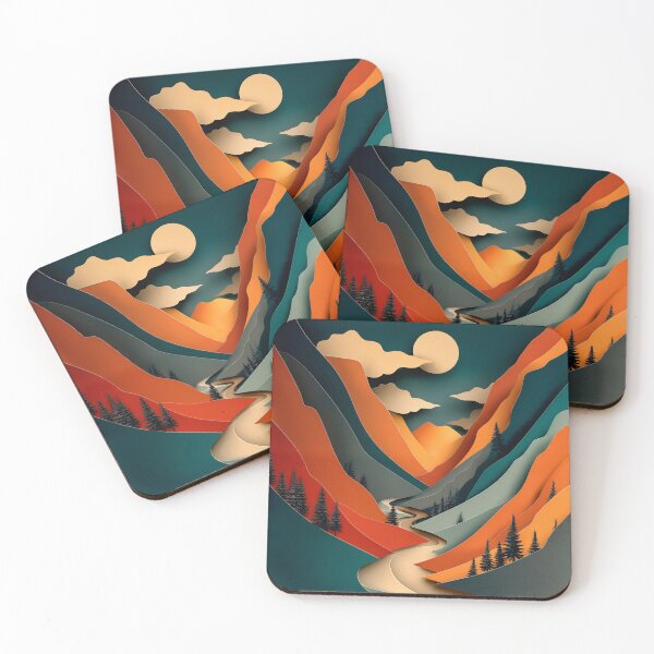 Item preview, Layered Mountain Landscape with Winding Road designed and sold by PetsArt.