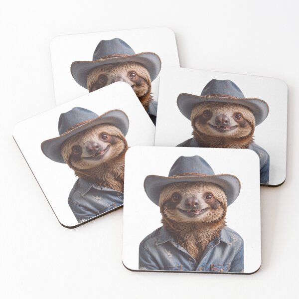 Item preview, Sloth Cowboy Hat Happy Balloons Celebrations Cute  designed and sold by CheeseBlueprint.