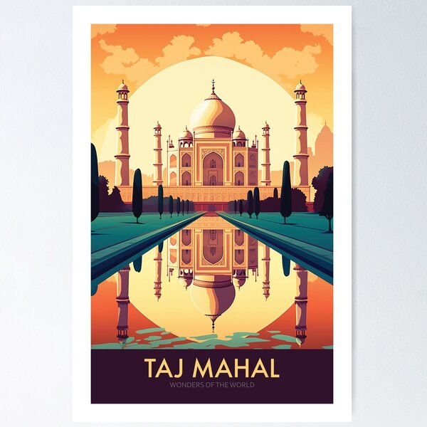 Item preview, TAJ MAHAL TRAVEL ART designed and sold by MarkedArtPrints.