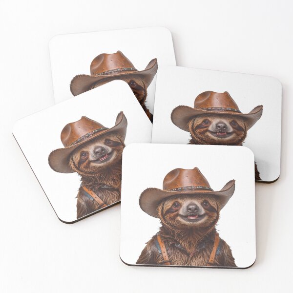 Item preview, Sloth Cowboy Hat Happy Balloons Celebrations Cute  designed and sold by CheeseBlueprint.