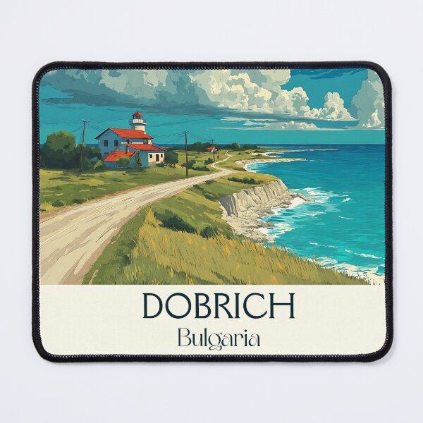 Item preview, Dobrich Bulgaria Poster – Dobrudzha Capital Vintage Art designed and sold by TuncGK.