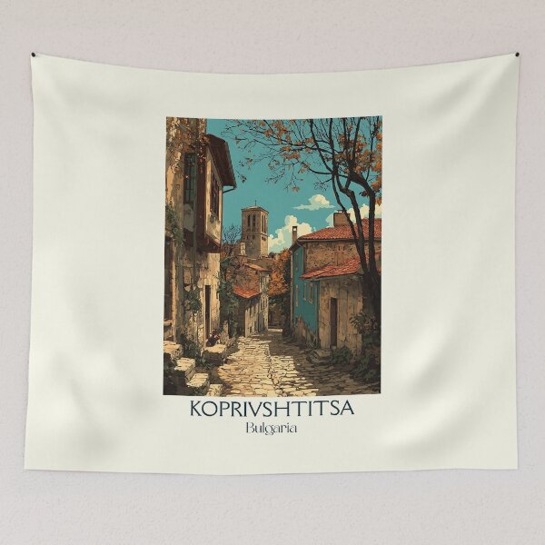 Item preview, Koprivshtitsa Bulgaria – Revolutionary Town Vintage Art designed and sold by TuncGK.