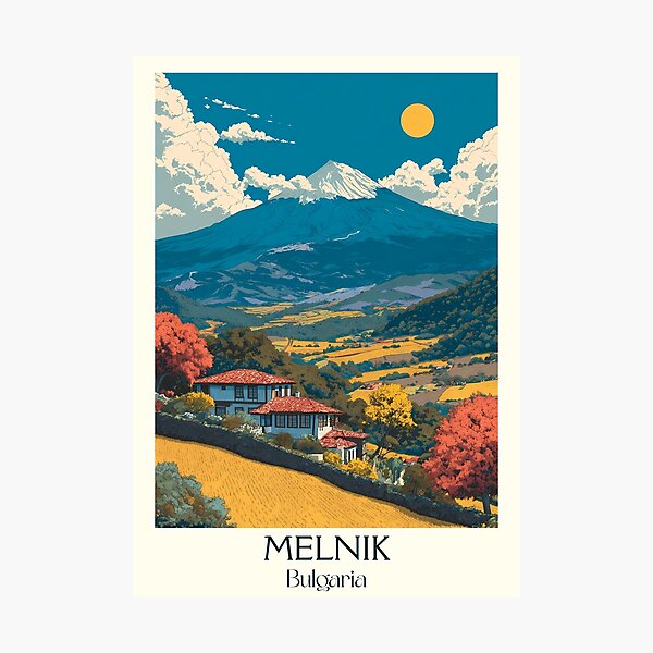 Item preview, Melnik Wine Town – Bulgaria's Smallest City Vintage Art designed and sold by TuncGK.