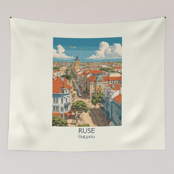 Item preview, Ruse Little Vienna – Bulgarian Danube Port Art designed and sold by TuncGK.
