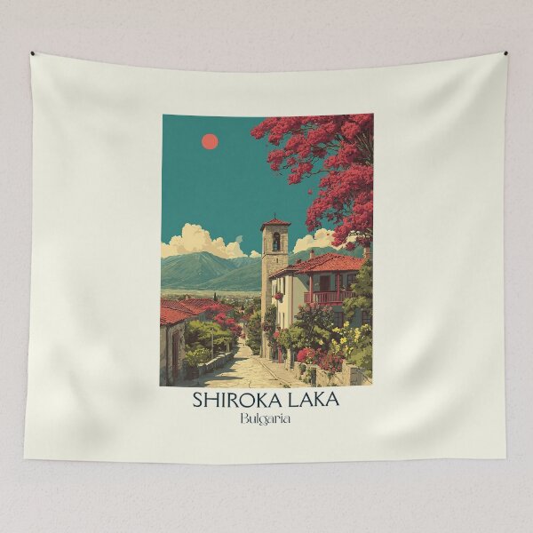 Item preview, Shiroka Laka Village – Rhodope Architecture Bulgaria Art designed and sold by TuncGK.