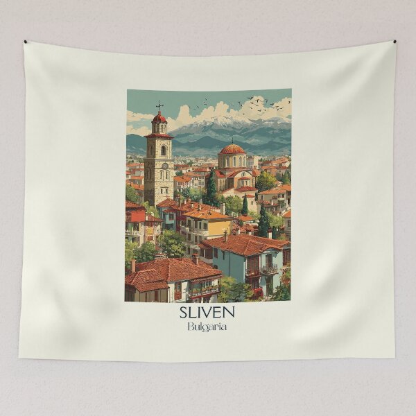 Item preview, Sliven Blue Rocks – Bulgarian Mountain City Art designed and sold by TuncGK.