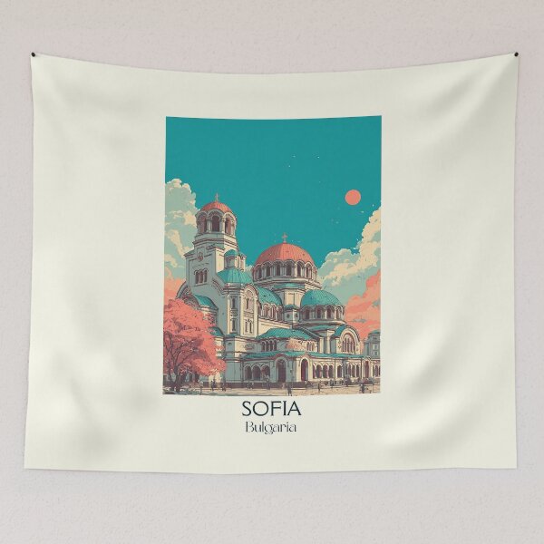 Item preview, Sofia Capital City – Bulgarian Golden Domes Art designed and sold by TuncGK.