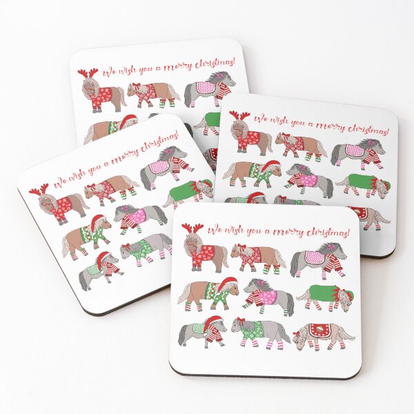 Item preview, Ponis Shetland navideños con ropa y sombreros navideños designed and sold by MagentaRose.