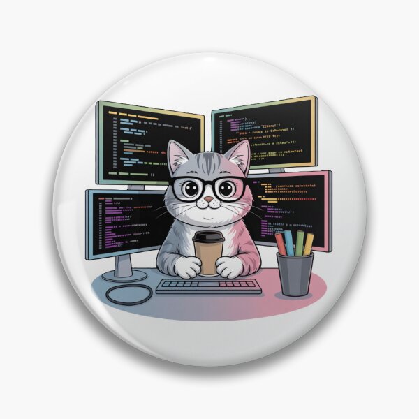 Artikelvorschau, Katzen-Programmierer-T-Shirt – Lustiges Coder-Katzen-T-Shirt entworfen und verkauft von KostekShop.