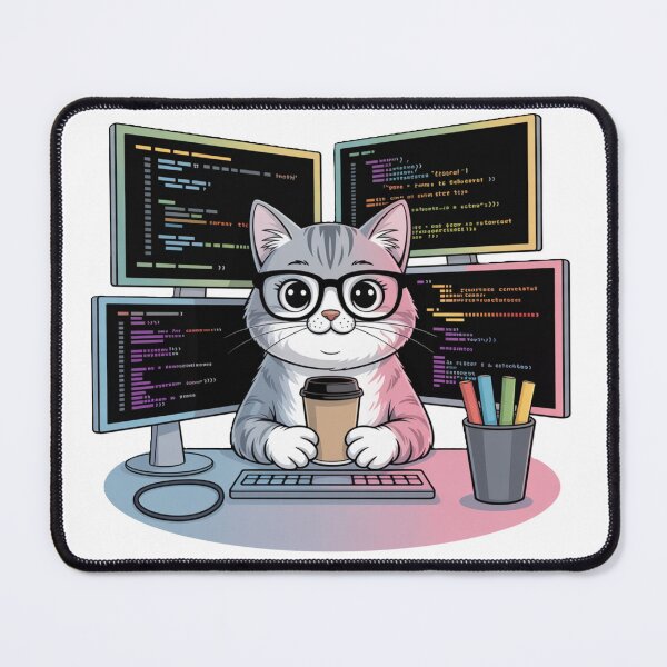 Item preview, Cat Programmer Tee – Funny Coder Cat T-Shirt designed and sold by KostekShop.