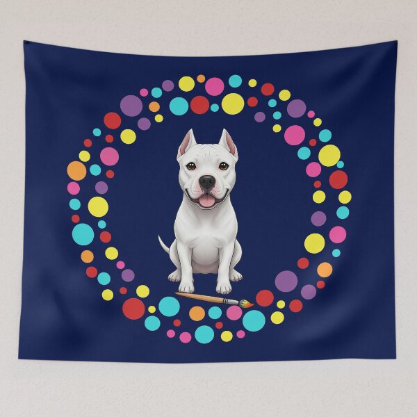 Item preview, Celebrate Dot Day with My Dogo Argentino – Colorful Dog Art designed and sold by The Real Life Symphony.