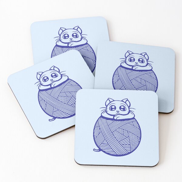 Item preview, Cat Wool Ball Thread Laying On Top Sewing Knitting designed and sold by shirt-o-mat.