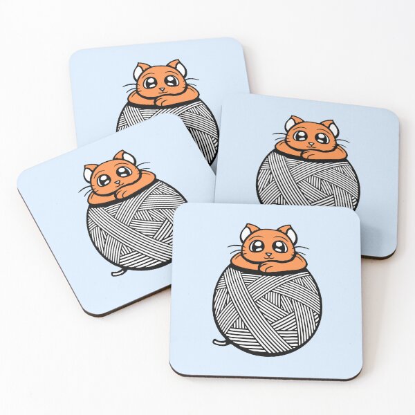 Item preview, Cat Wool Ball Thread Laying On Top Sewing Knitting designed and sold by shirt-o-mat.