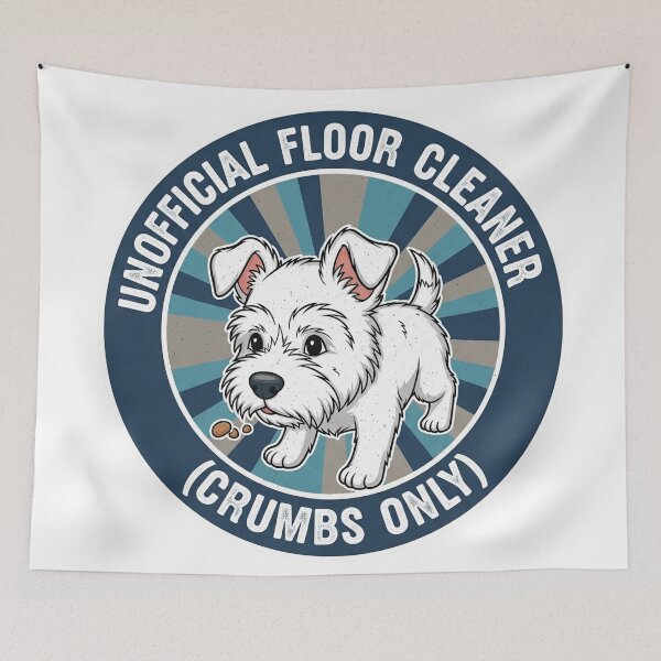 Item preview, Unofficial Floor Cleaner (Crumbs Only) Cute Dog designed and sold by Owcomm.