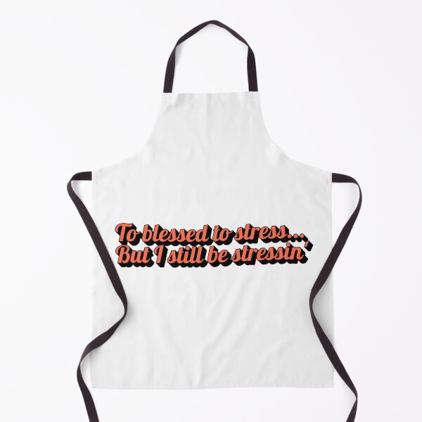 Item preview, Too Blessed to Stress... But Still Stressin’ – Funny Faith-Based Relatable Quote designed and sold by The Sticker Cove.