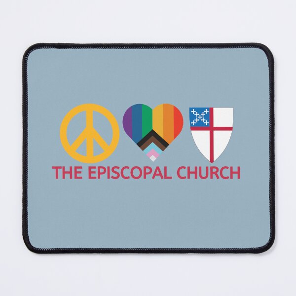 Item preview, Peace, Love, The Episcopal Church designed and sold by Canterbury Episcopal Campus Ministry at Texas Tech University .