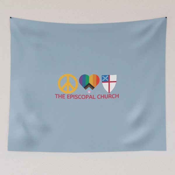 Item preview, Peace, Love, The Episcopal Church designed and sold by Canterbury Episcopal Campus Ministry at Texas Tech University .