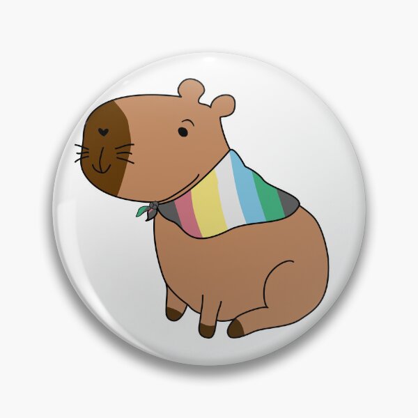 Artikelvorschau, Capybara mit Disability Pride Flag Halstuch entworfen und verkauft von spooniecentral.