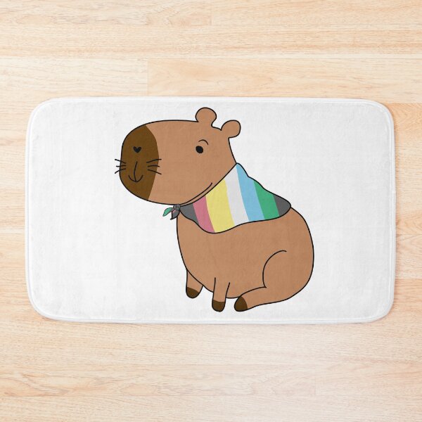 Item preview, Capybara with Disability Pride Flag Bandana designed and sold by spooniecentral.
