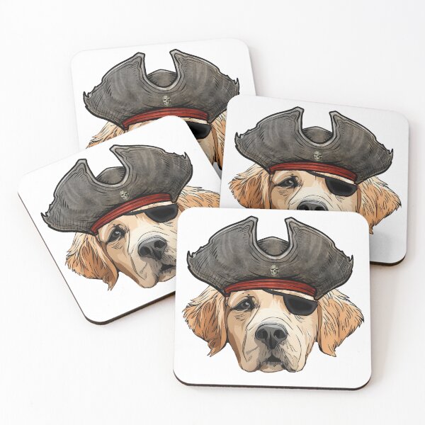 Item preview, Golden Retriever Pirate designed and sold by whyitsme.
