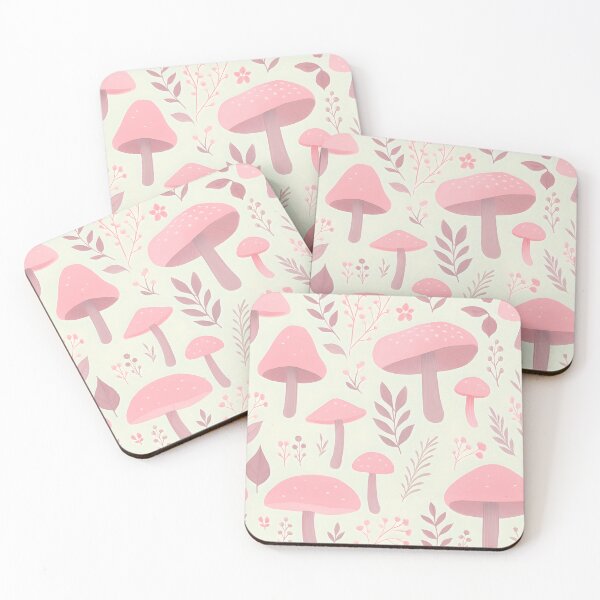 Item preview, Pink Mushroom and Floral Pattern designed and sold by wendy4496.