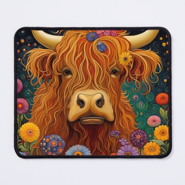 Item preview, Sweet Scottish Highland Cow Under The Stars designed and sold by Glimmersmith.