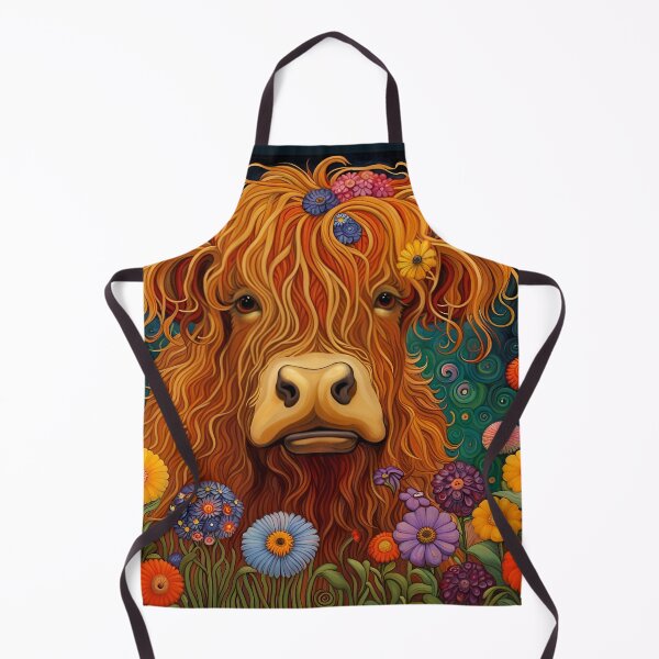 Item preview, Sweet Scottish Highland Cow Under The Stars designed and sold by Glimmersmith.