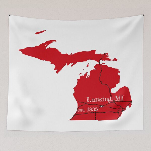 Item preview, Lansing, MI [Red] designed and sold by PhilbonianDezin.