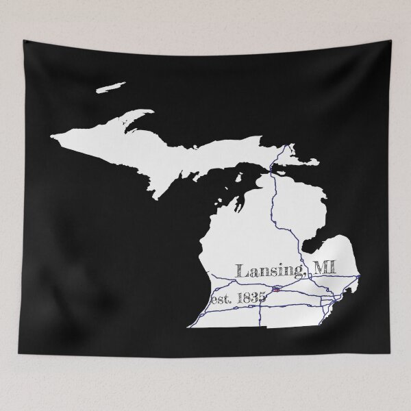 Item preview, Lansing, MI [White] designed and sold by PhilbonianDezin.