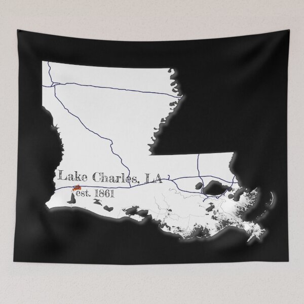 Item preview, Lake Charles, LA [White] designed and sold by PhilbonianDezin.