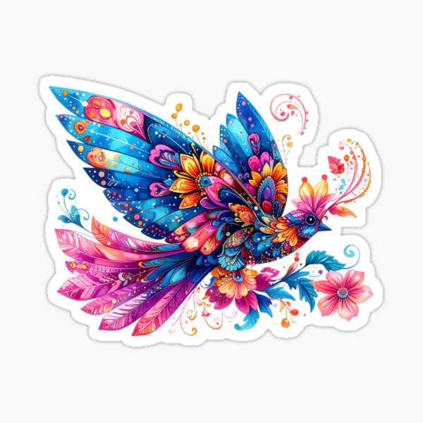 Item preview, Rainbow Bird of Paradise – Vibrant Tropical Exotic Bird & Strelitzia Flower Art designed and sold by Wear-Haus.