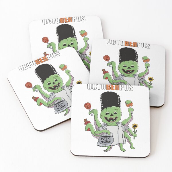 Item preview, Halloween Jack o lantern lady Octopus Bride of Frankenstein - orange and white text designed and sold by Micki Moxie.